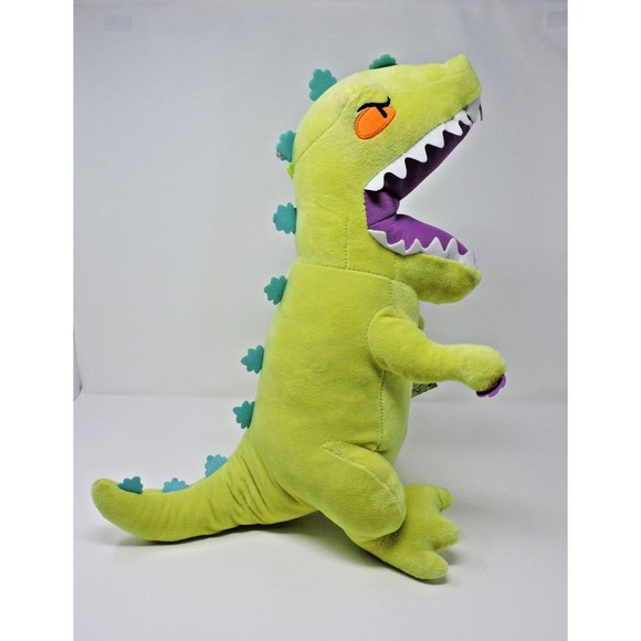 Nickelodeon Rugrats Large 16 inch Reptar Dinosaur Plush Stuffed Toy Green Purple - Picture 1 of 10